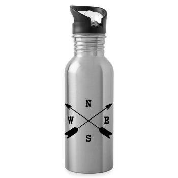 arrows - Water bottle with straw - silver - Right