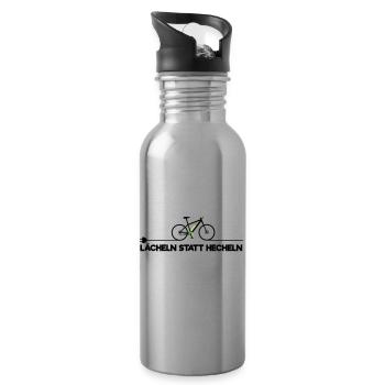 Ebike E-Bike Pedelec Geschenk Fahrrad eMTB - Trinkflasche mit integriertem Trinkhalm - Lightsilver - Rechts