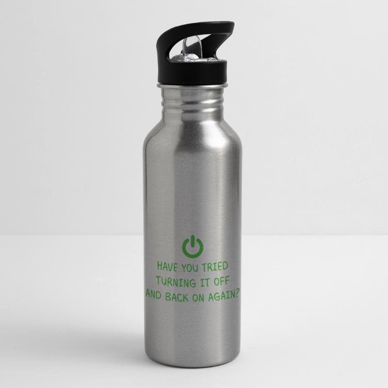 Turning it off Programming Computer Science Gift Water bottle with straw