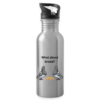 what about bread? - Water bottle with straw - silver - Right