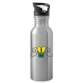 Engel des Lichts - Trinkflasche mit integriertem Trinkhalm - Lightsilver - Rechts