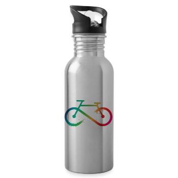 Good bike is expensive cyclist cyclist - Water bottle with straw - silver - Right