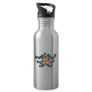 420 World Peace Tiki Style - Gourde avec paille intégrée - argent clair - Droite