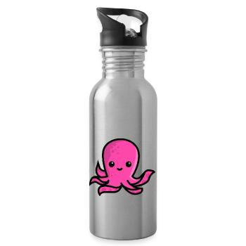 Octopus - Trinkflasche mit integriertem Trinkhalm - Lightsilver - Rechts