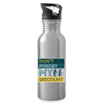 N’oubliez pas ma réduction drôle sarcastique senior - Gourde avec paille intégrée - argent clair - Droite