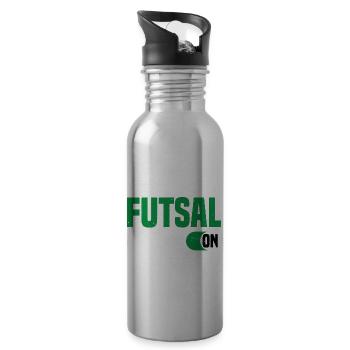 Mode Futsal Sur 15 - Gourde avec paille intégrée - argent clair - Droite