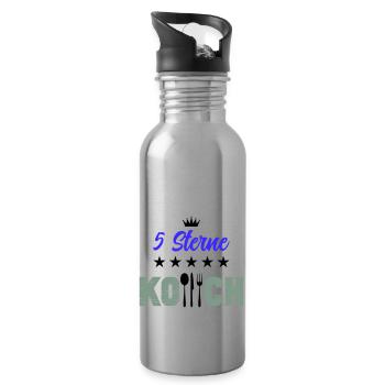 5 Star Chef - Water bottle with straw - silver - Right
