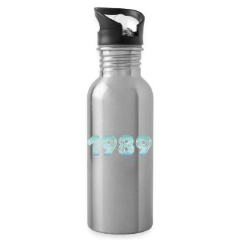 Ice Cold 1989 - Water bottle with straw - silver - Right