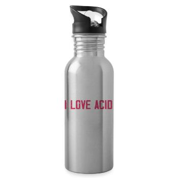 I Love Acid Skin Injecting Tox Facialist - Water bottle with straw - silver - Right