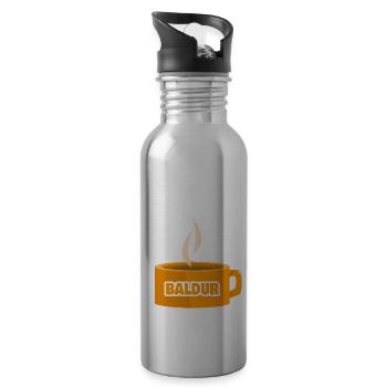Teacup Baldur - Water bottle with straw - silver - Right