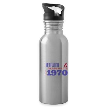 Geboren, um zu glänzen seit 1970 - 55 Jahre jung - Trinkflasche mit integriertem Trinkhalm - Lightsilver - Rechts