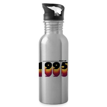Proudly Celebrating 1995 - Vintage 30 Years of - Water bottle with straw - silver - Right
