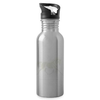 Beininnenseite bis Zügelaußenseite - Trinkflasche mit integriertem Trinkhalm - Lightsilver - Rechts