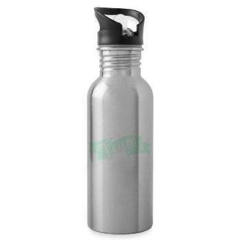 Team Ribbon Schriftzug - Trinkflasche mit integriertem Trinkhalm - Lightsilver - Rechts