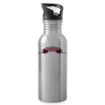 Telemark-Austria - Trinkflasche mit integriertem Trinkhalm - Lightsilver - Rechts
