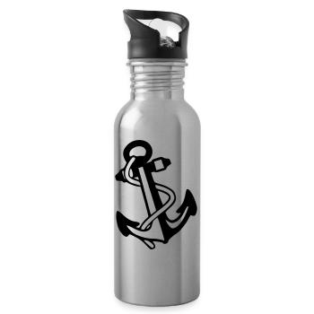 Anker - Trinkflasche mit integriertem Trinkhalm - Lightsilver - Rechts