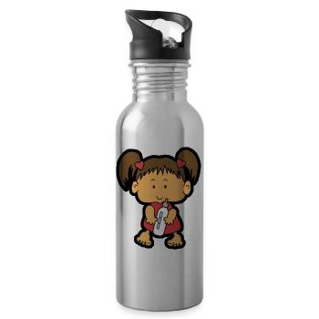 Baby girl - Trinkflasche mit integriertem Trinkhalm - Lightsilver - Rechts