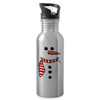 Owl Snowman 1 - Trinkflasche mit integriertem Trinkhalm - Lightsilver - Rechts
