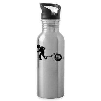 Ehesklave - Trinkflasche mit integriertem Trinkhalm - Lightsilver - Rechts