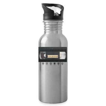 VHS - Water bottle with straw - silver - Right