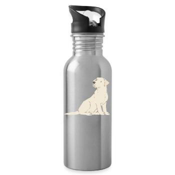 Crème du Labrador - Gourde avec paille intégrée - argent clair - Droite