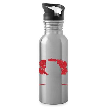 Truck Driver - Trinkflasche mit integriertem Trinkhalm - Lightsilver - Rechts