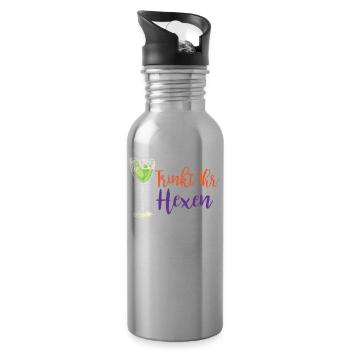 Cooles Halloween Hexe Geschenk Trinkt Ihr Hexen - Trinkflasche mit integriertem Trinkhalm - Lightsilver - Rechts