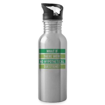 Philosophie Geschenk - Trinkflasche mit integriertem Trinkhalm - Lightsilver - Rechts