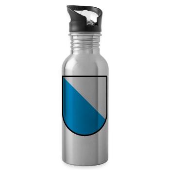 Switzerland12 - Trinkflasche mit integriertem Trinkhalm - Lightsilver - Rechts