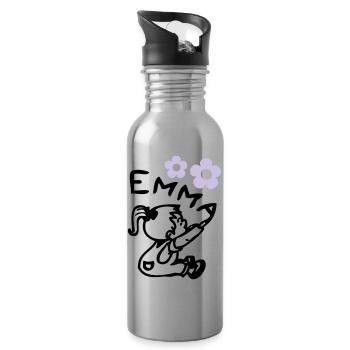 naam emma © - Water bottle with straw - silver - Right