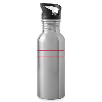 Nerd I Nerdy I Nachhilfe I Wissenschaft I Geschenk - Trinkflasche mit integriertem Trinkhalm - Lightsilver - Rechts