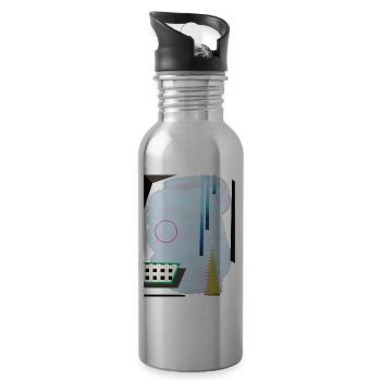 No. 30401811 - Water bottle with straw - silver - Right