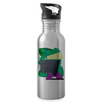 No. 24301806 - Water bottle with straw - silver - Right