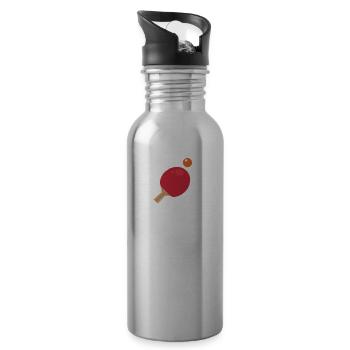 Dearadh Bronntanais Spóirt King Pong - Water bottle with straw - silver - Right