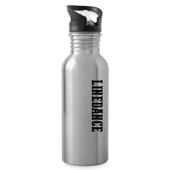 Linedance Line Dance Paartanz Westerntanz Geschenk - Trinkflasche mit integriertem Trinkhalm - Lightsilver - Rechts