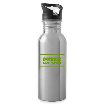 DONNERLOTTCHEN - Trinkflasche mit integriertem Trinkhalm - Lightsilver - Rechts