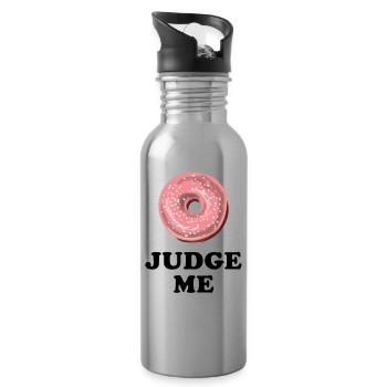 Donut juge-moi - Gourde avec paille intégrée - argent clair - Droite