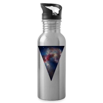 Galaxy - Space - Stars - Cosmic - Art - Universe - Water bottle with straw - silver - Right