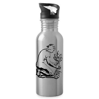 Bundesstaat Deutschland - Trinkflasche mit integriertem Trinkhalm - Lightsilver - Rechts