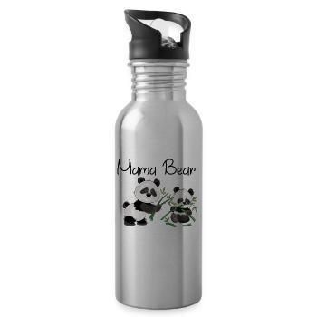 mama bear - Water bottle with straw - silver - Right