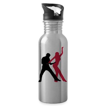 West Coast Swing - Trinkflasche mit integriertem Trinkhalm - Lightsilver - Rechts