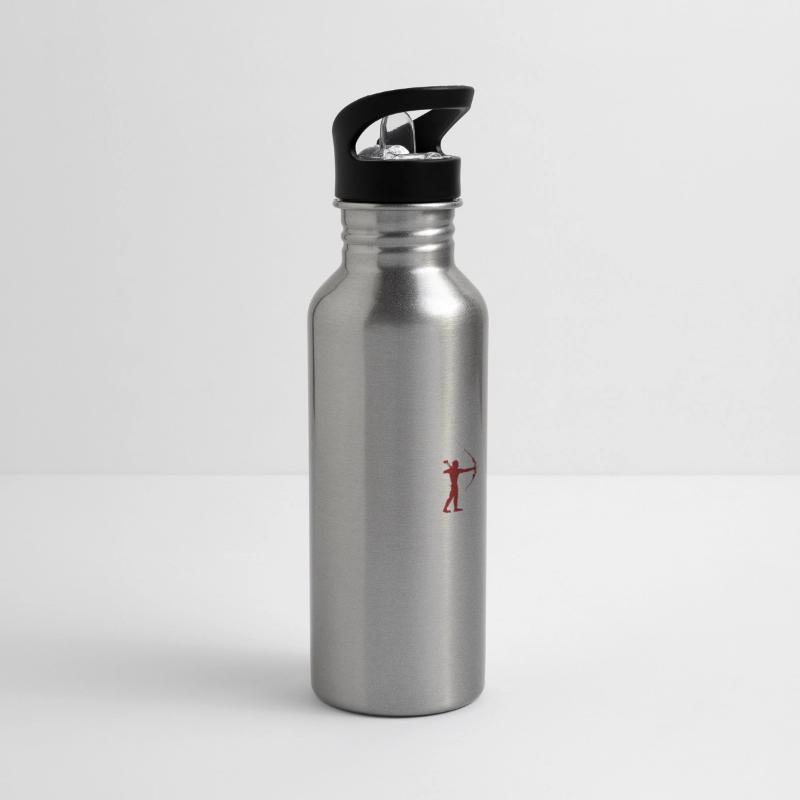 Trinkflasche mit integriertem Trinkhalm