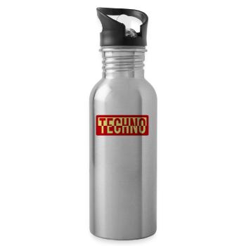 TECHNO - Trinkflasche mit integriertem Trinkhalm - Lightsilver - Rechts