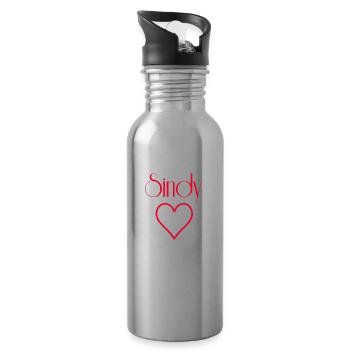 Sindy - Trinkflasche mit integriertem Trinkhalm - Lightsilver - Rechts