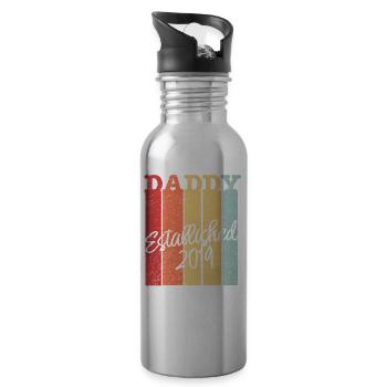 Dad Daddy Daddy 2019 - Water bottle with straw - silver - Right
