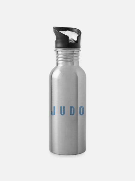 judo - Gourde avec paille intégrée - argent clair