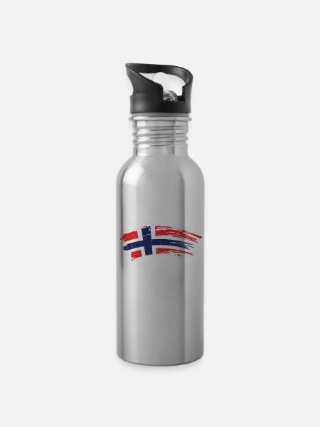 Norwegen Therapie - Trinkflasche mit integriertem Trinkhalm -