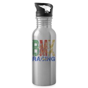BMX Racing - Trinkflasche mit integriertem Trinkhalm - Lightsilver - Rechts