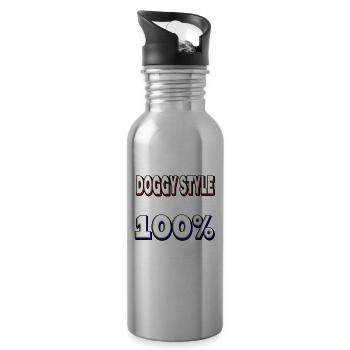 Doggystyle Saying VersaUt Sex Sex Position Po Anal - Water bottle with straw - silver - Right