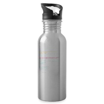 Programmierer - Trinkflasche mit integriertem Trinkhalm - Lightsilver - Rechts